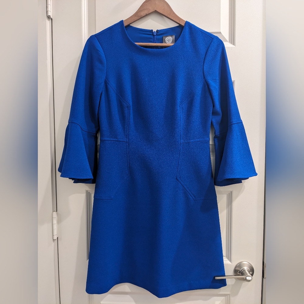 Cobalt Blue Bell Sleece Mini Dress